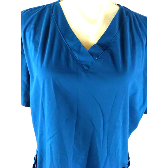 Cherokee Work Wear Women's Teal Green Scrub Top Size Large Color CAR - Picture 5 of 6